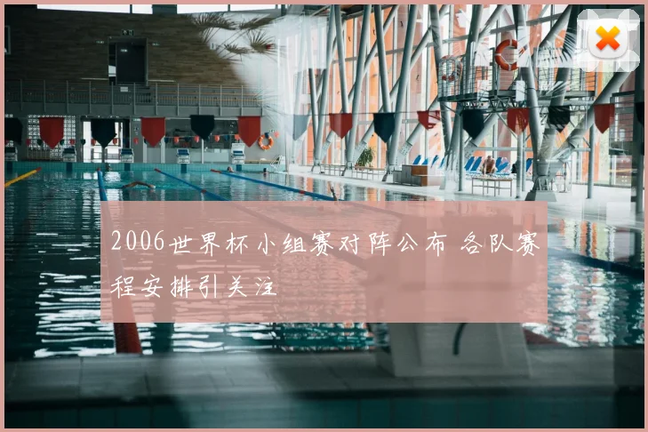 2006世界杯小组赛对阵公布 各队赛程安排引关注